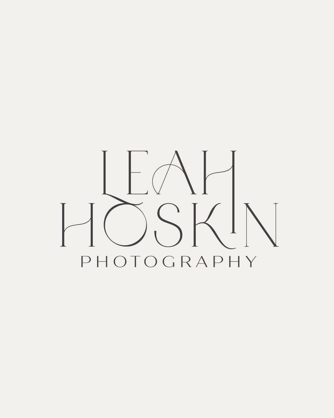 Brand identity for photographer, Leah Hoskin.  By Creative Box, Waikato. New Zealand