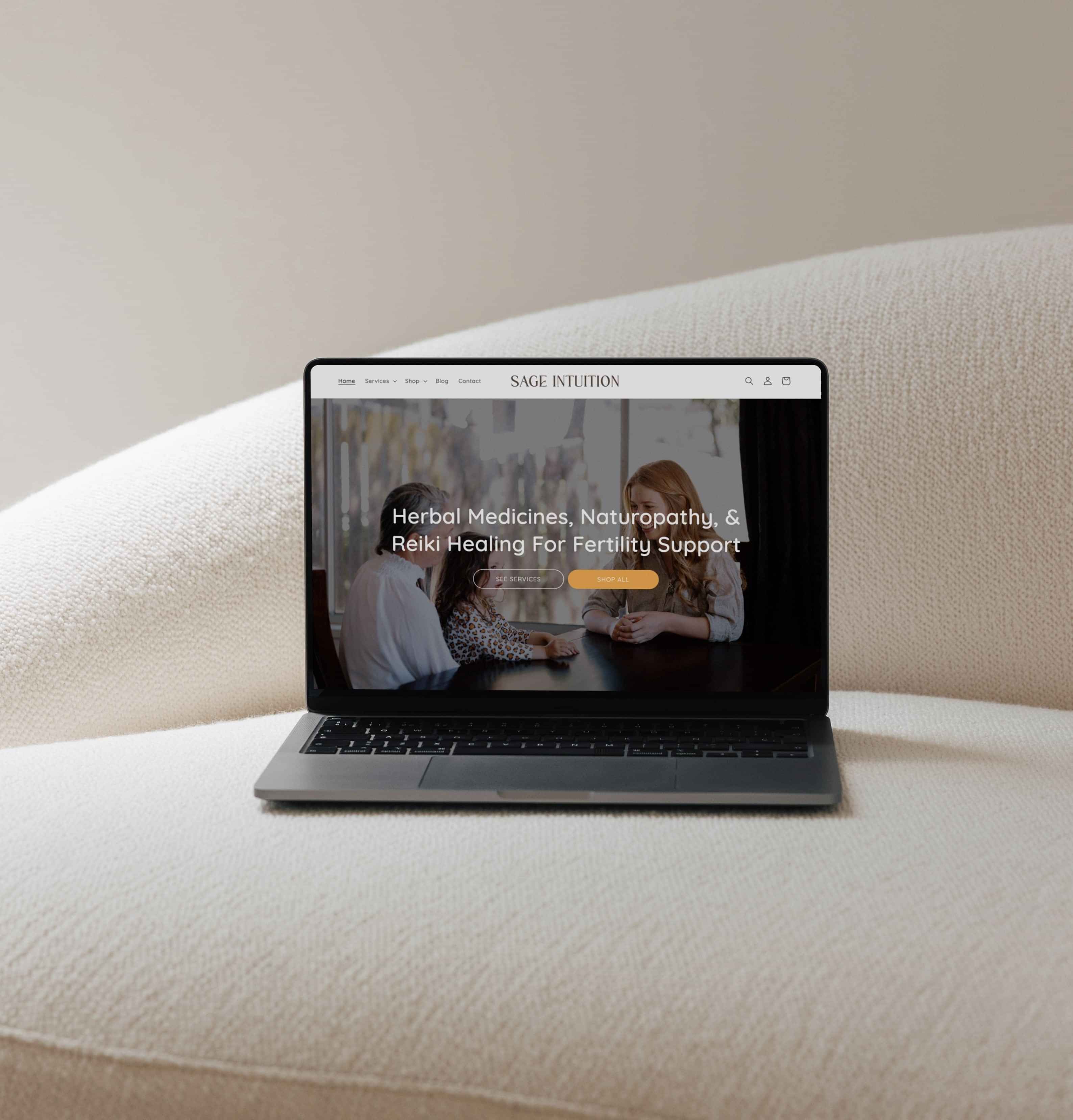 Image of Sage Intuition's website. Designed by Creative Box. Waikato, New Zealand. 