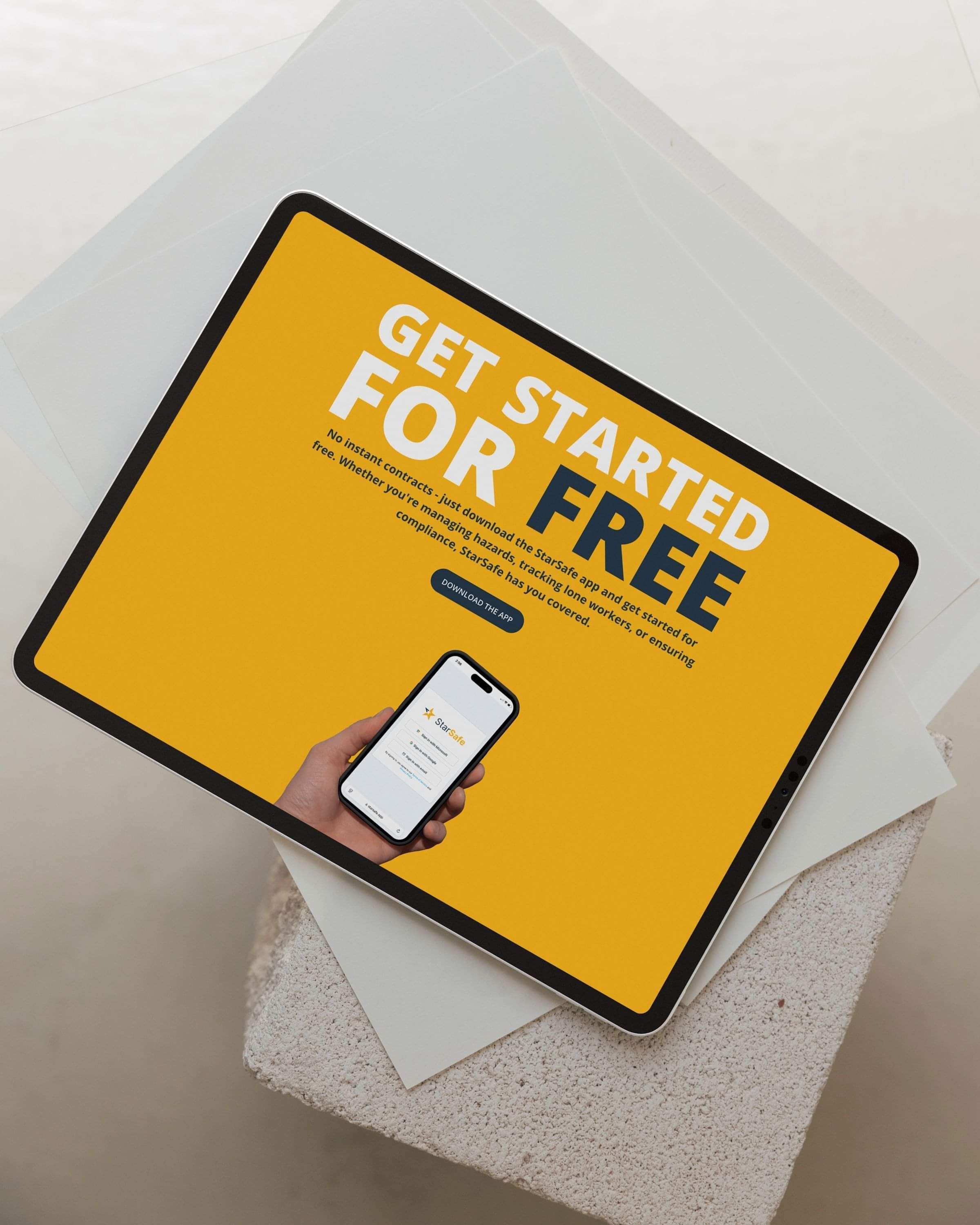  Image of StarSafe App website, health & safety app for tradies. Website by Creative Box. Waikato, New Zealand. 