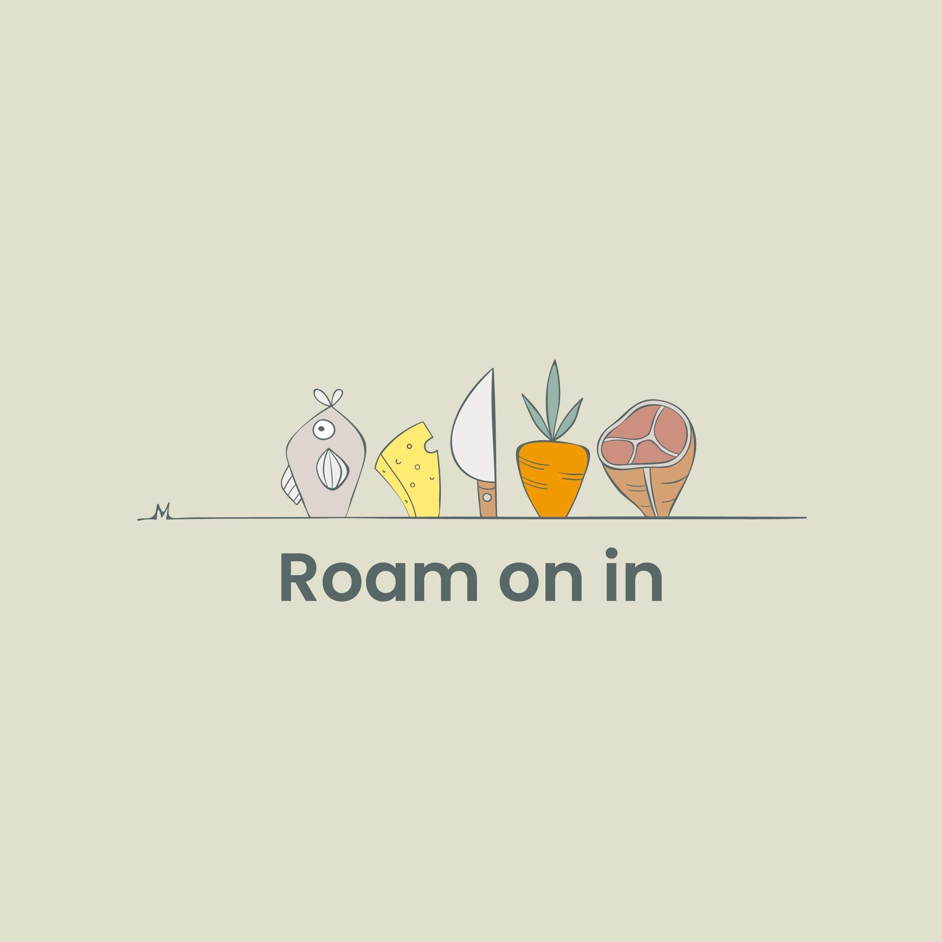 Image of ROAM’s food illustrated tagline. By Creative Box