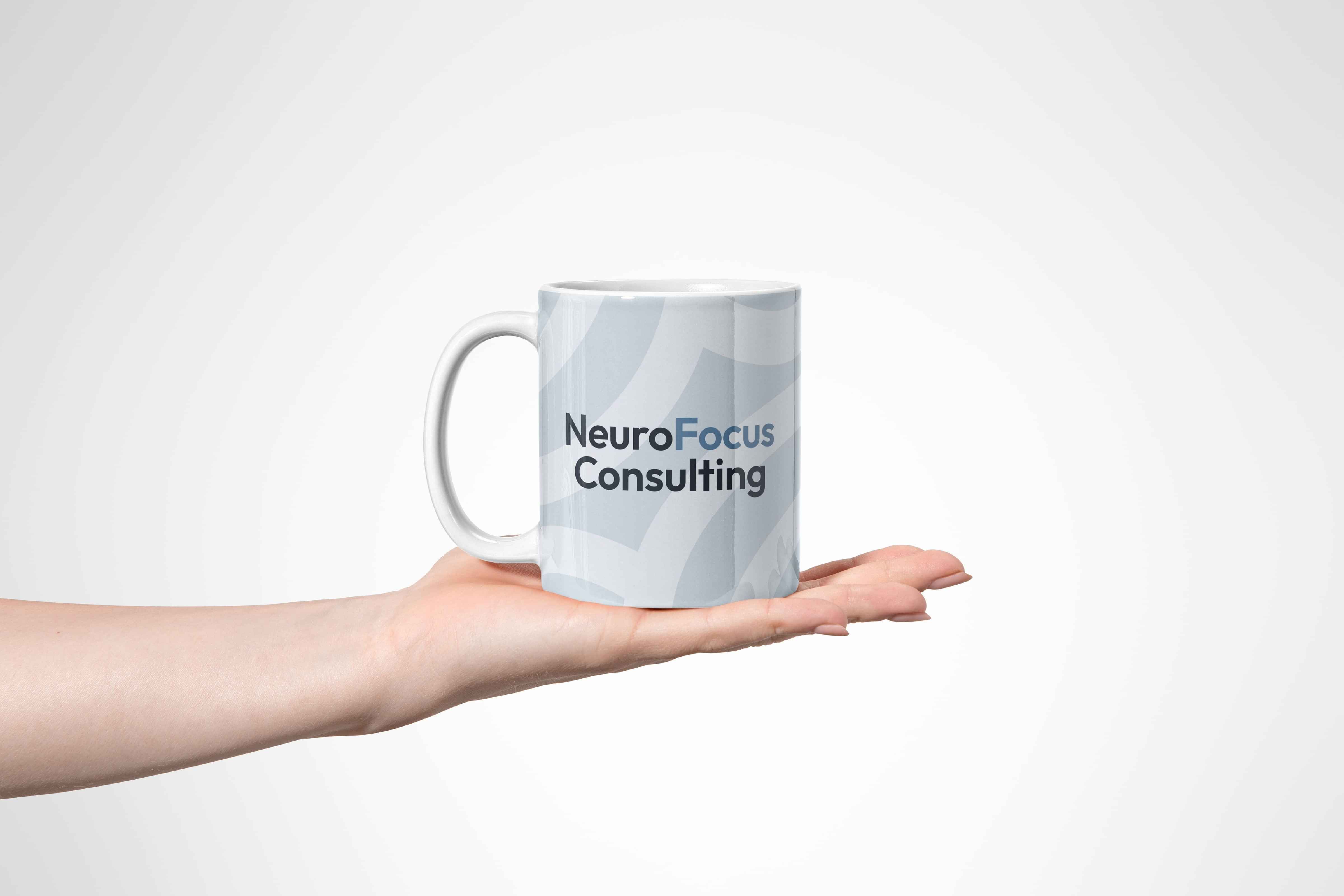 Image of NeuroFocus Consulting’s blue & brown logo. By Creative Box