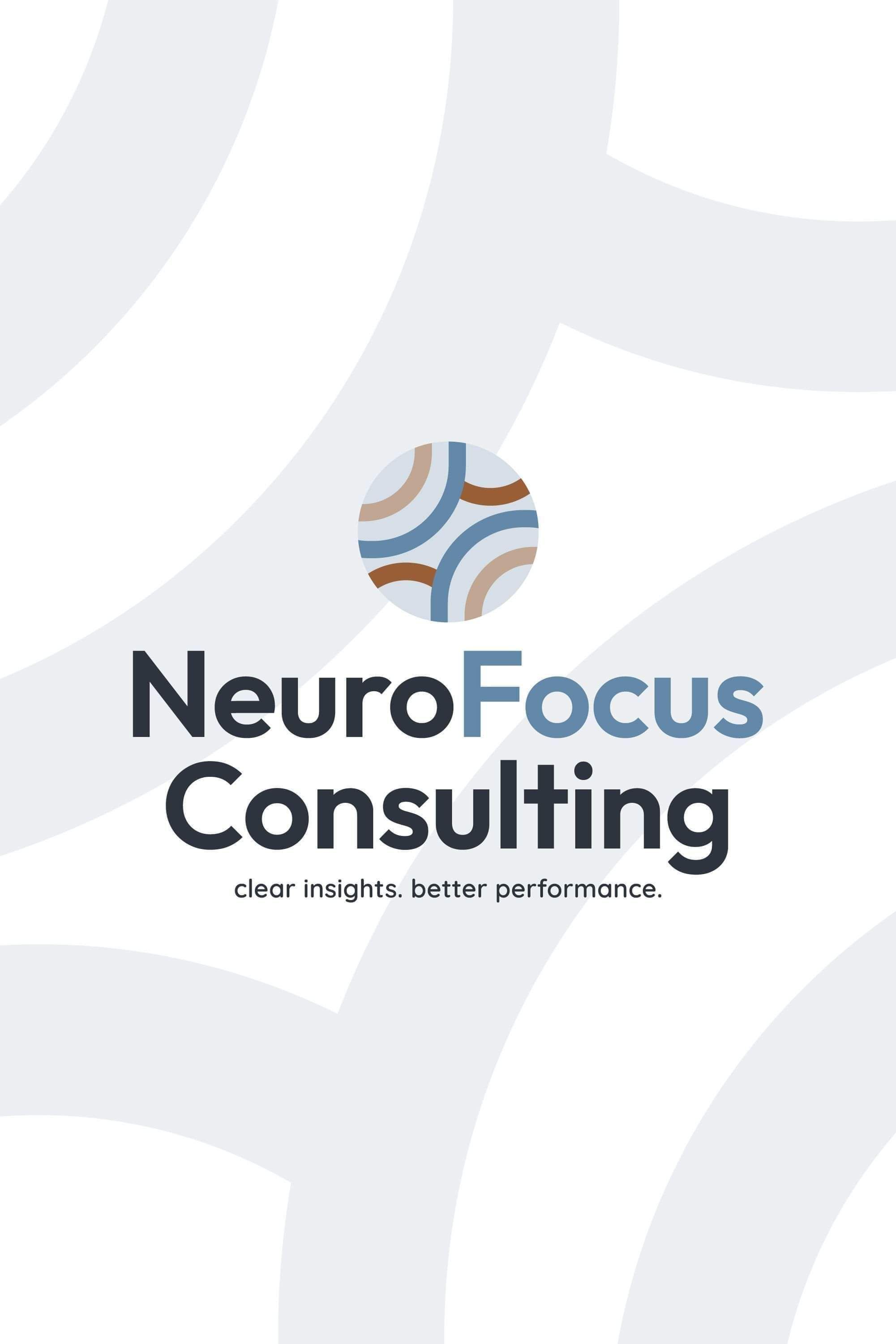 Image of NeuroFocus Consulting’s blue & brown logo. By Creative Box