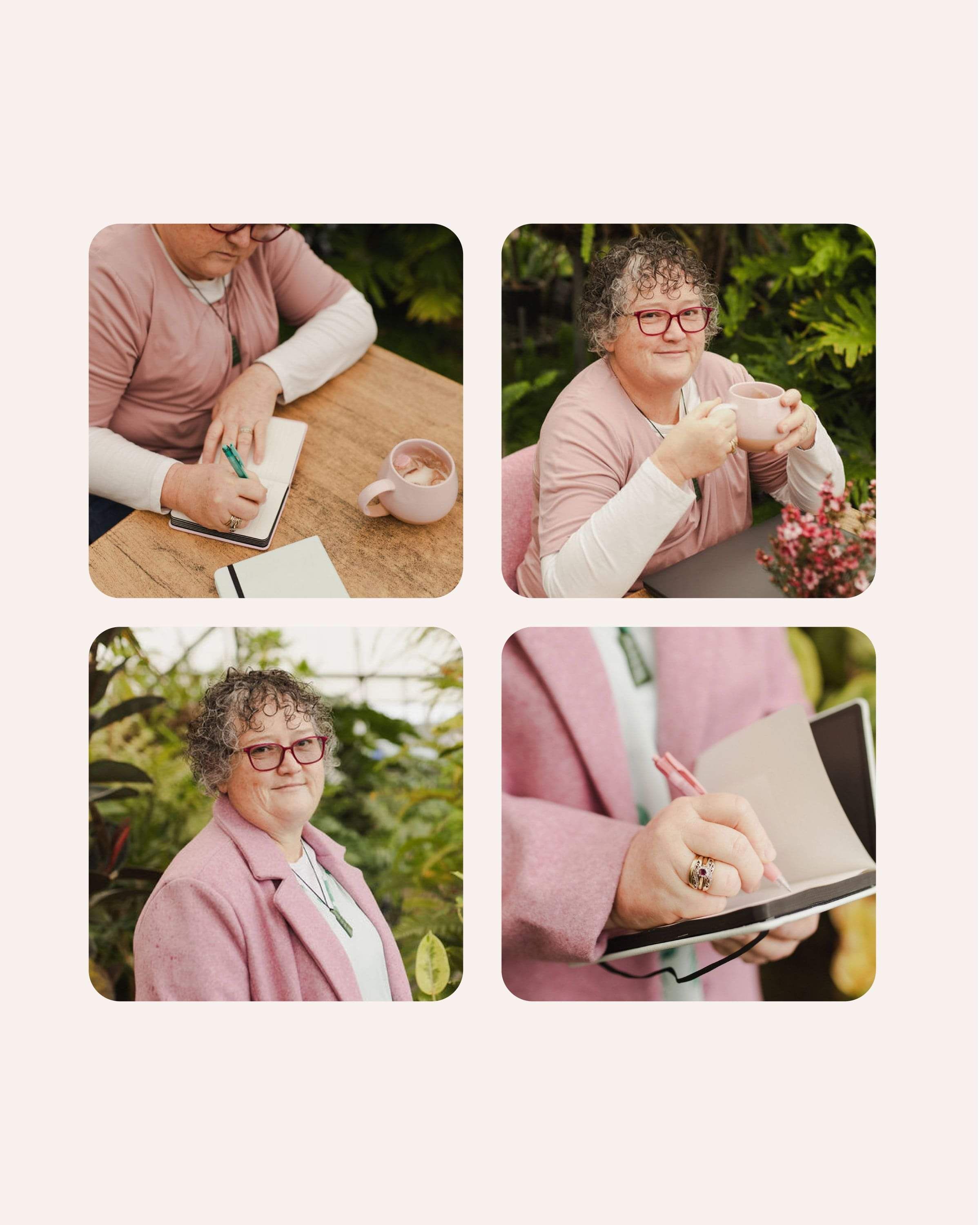 Images from the website photoshoot for Denise Mayhew-Leat, life coach. Creative Box, Waikato, New Zealand.