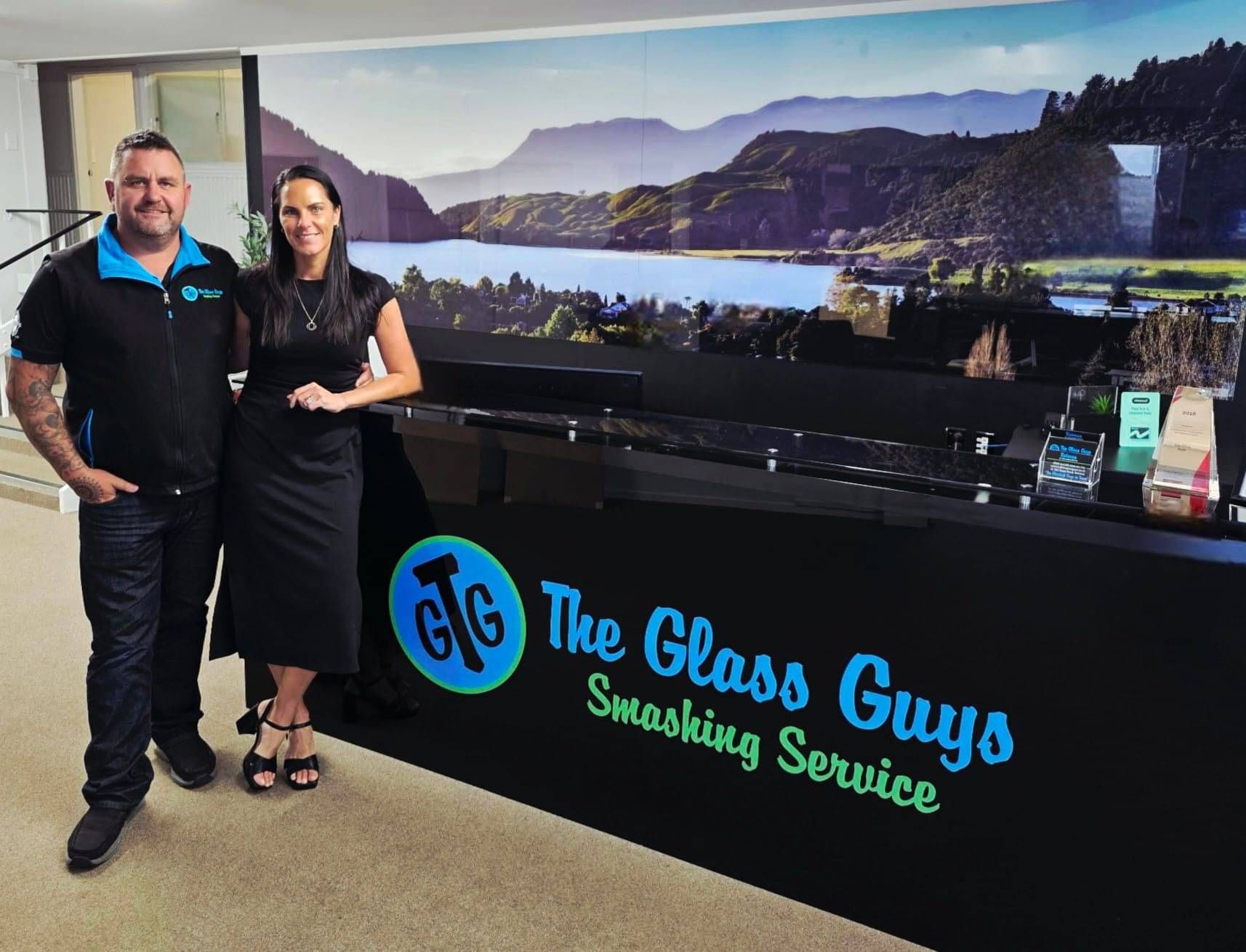 Jenn & Gary at The Glass Guys reeption