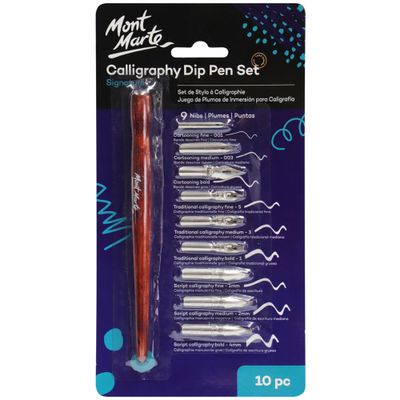 Calligraphy Dip Pen Set Signature 10pc