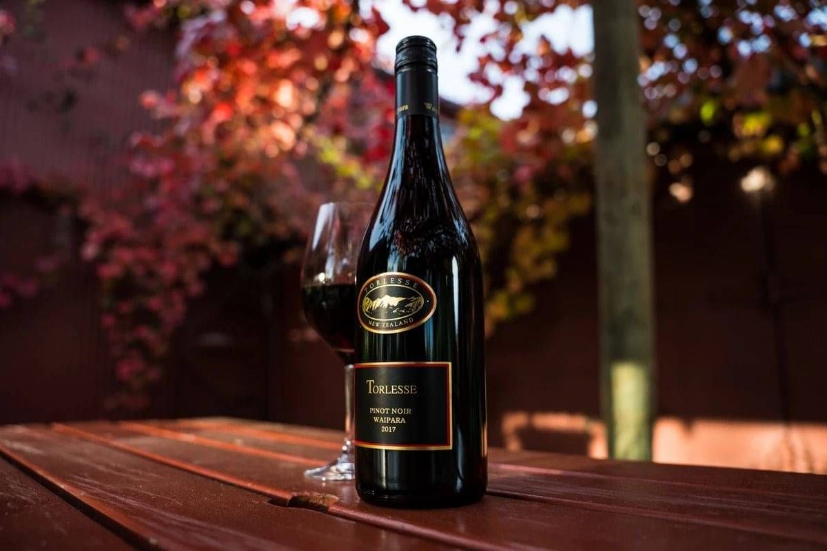 Torlesse Wines bottle and glass, Waipara Valley