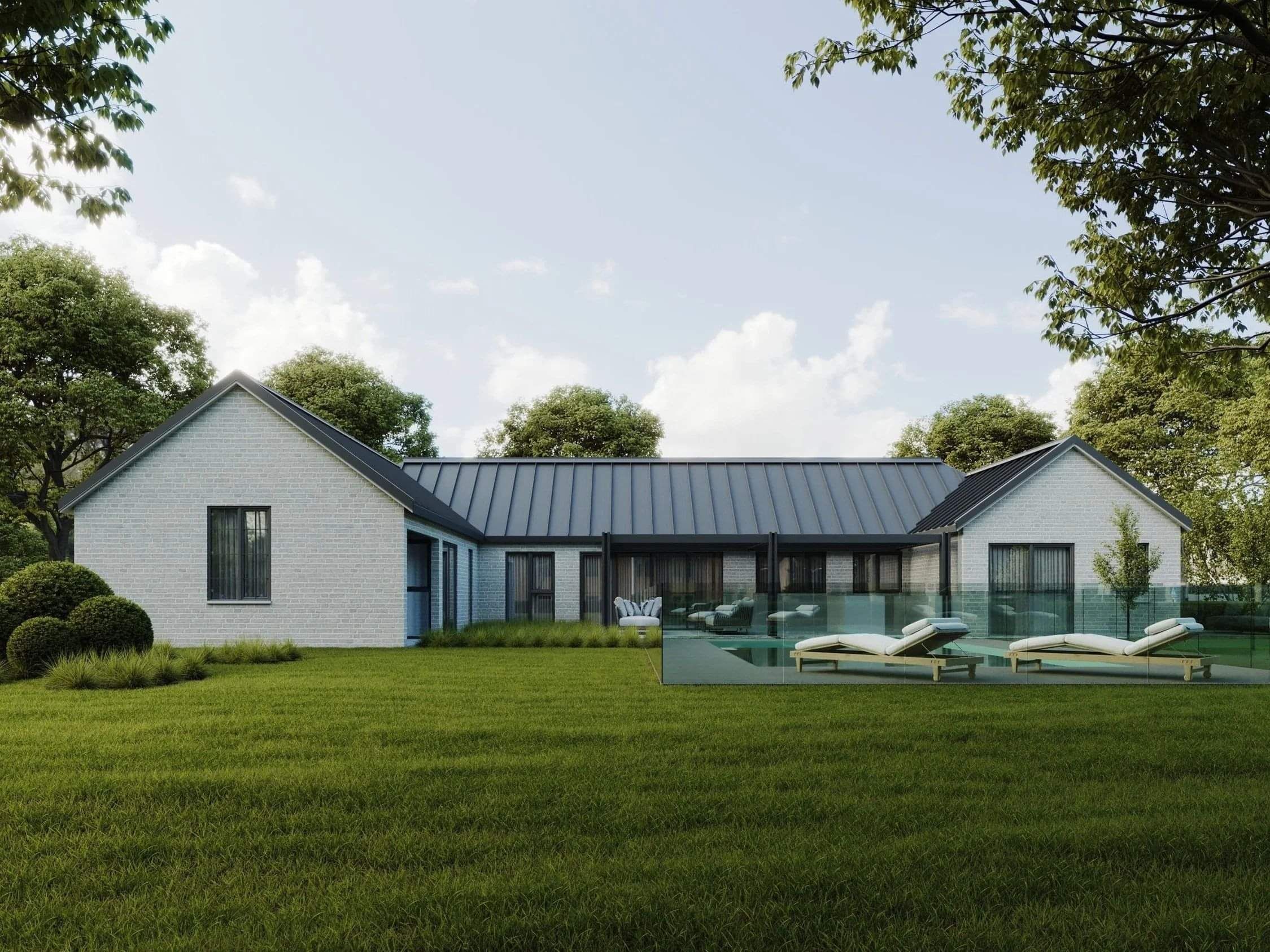 Large brick home