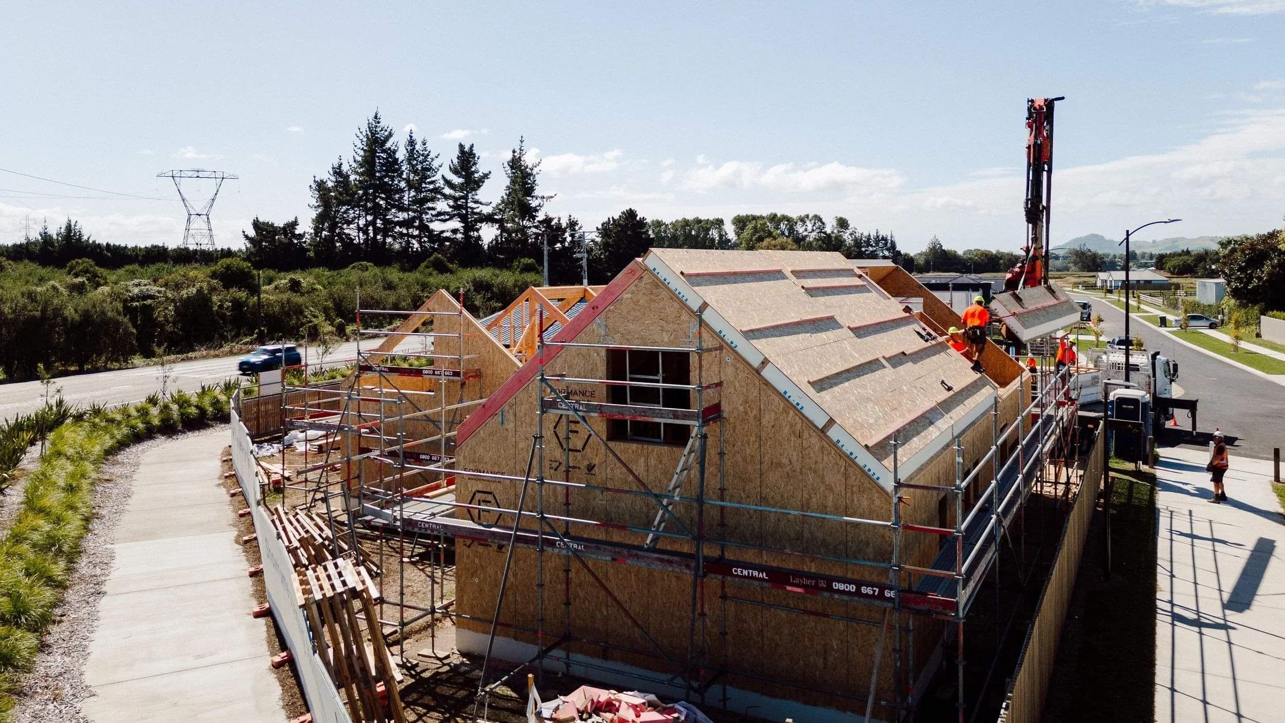 Mid build process of a sustainable living house