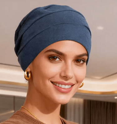 Cloche Cap - Dark Denim