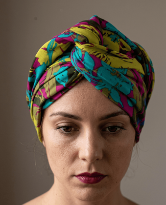 Head High Wired Headwrap - Bright Hibiscus