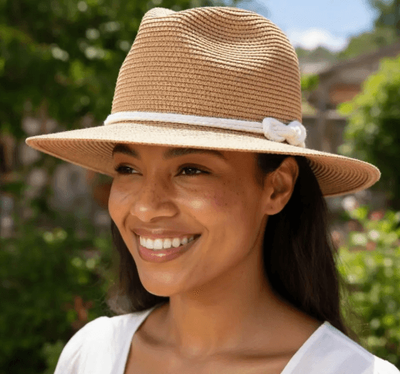 Reef Knot Panama Foldable Hat - White