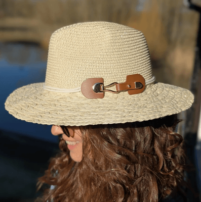 Plaited Brim Panama Foldable Sun Hat