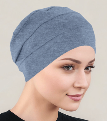Cloche Cap - Light Denim