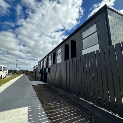 touch ups on aluminium joinery defects on commercial site