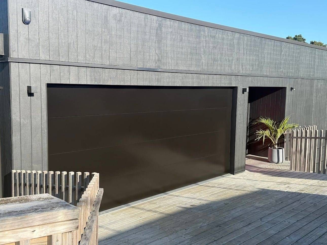 faded garage door resprayed