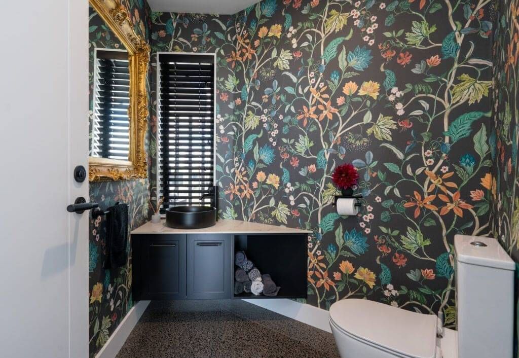 Custom cabinetry in toilet space