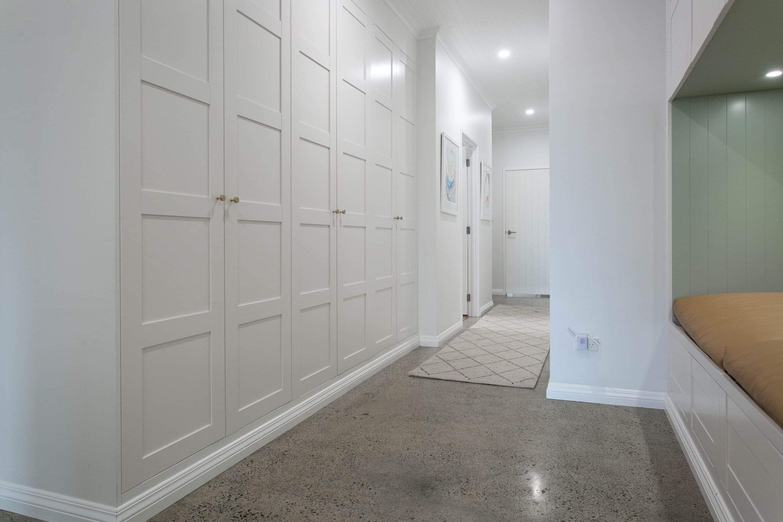Hallway wardrobe storage design