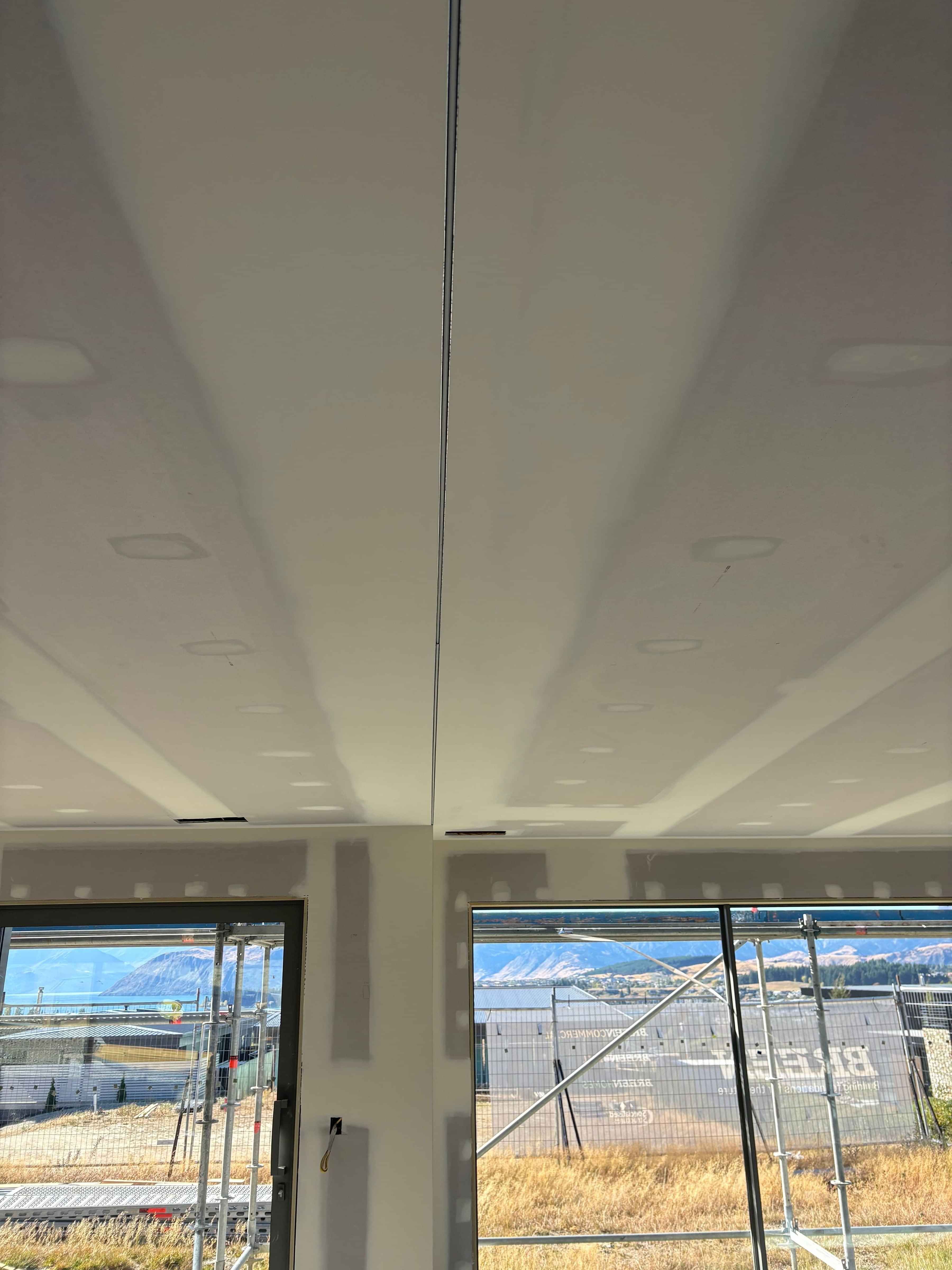 Up close plastered ceiling