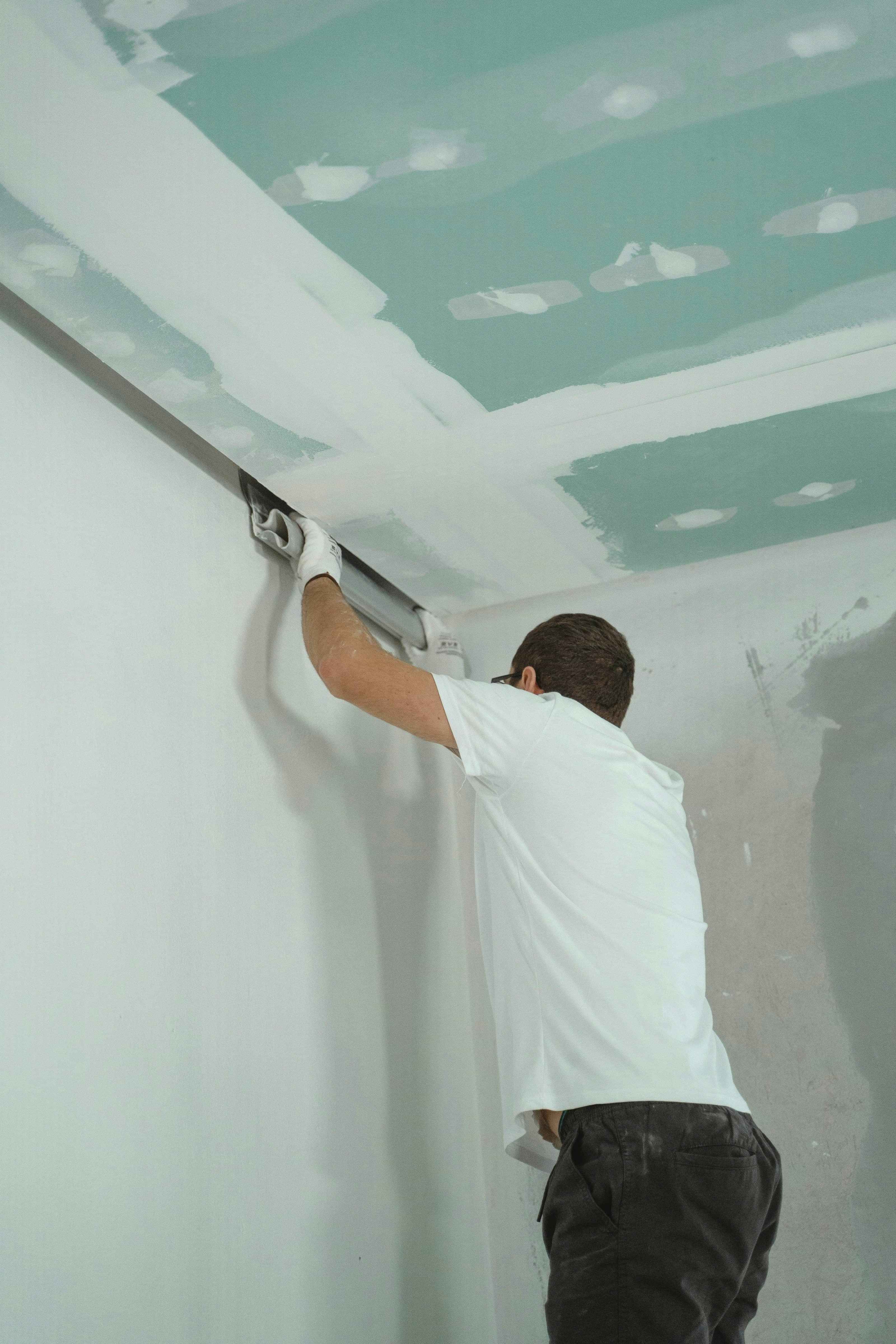 Plasterer at work