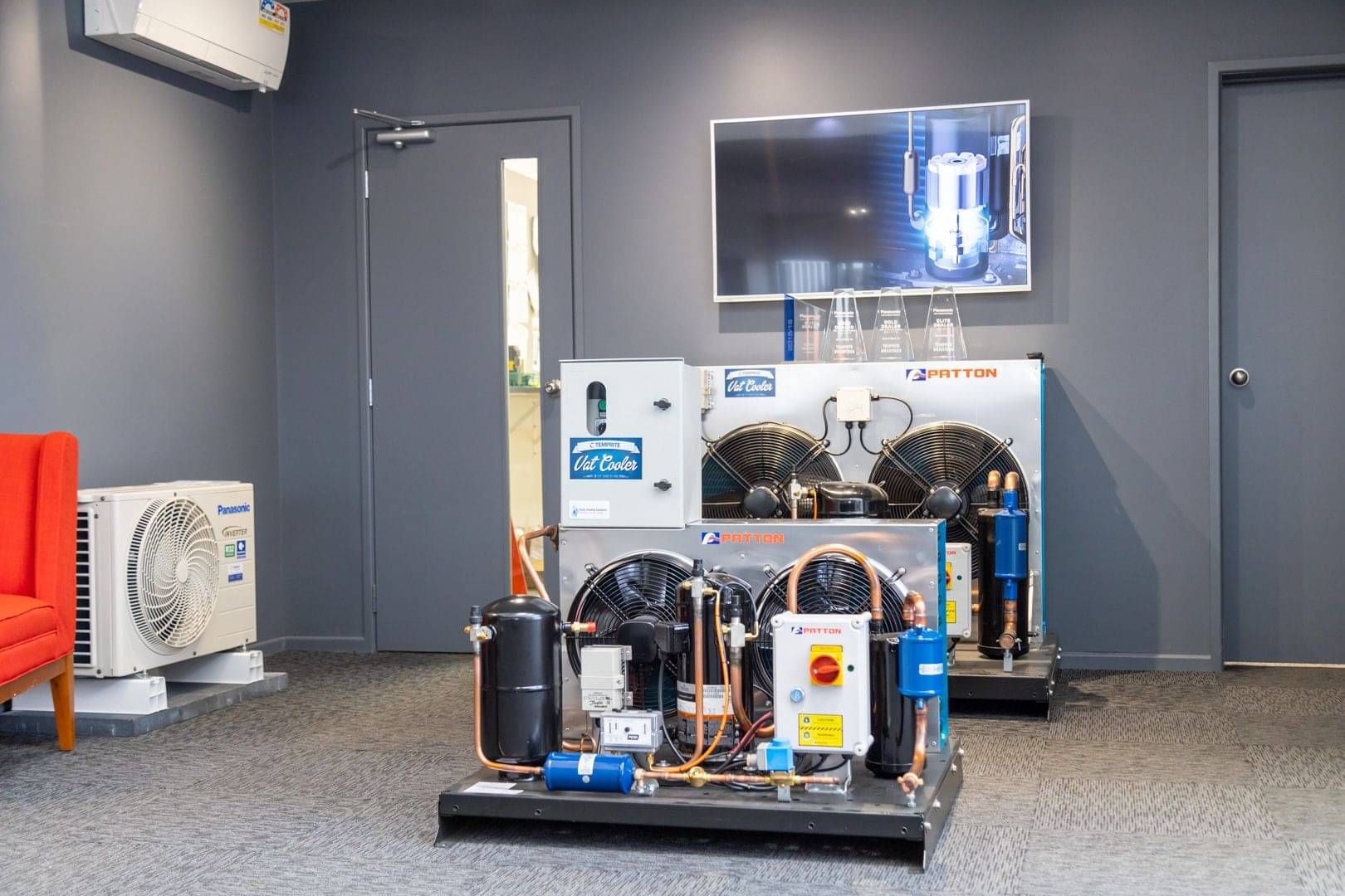 Commercial refrigeration units displayed in the Temprite showroom