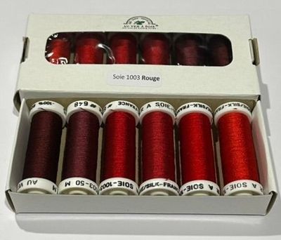 SOIE 100/3: rouge - reds