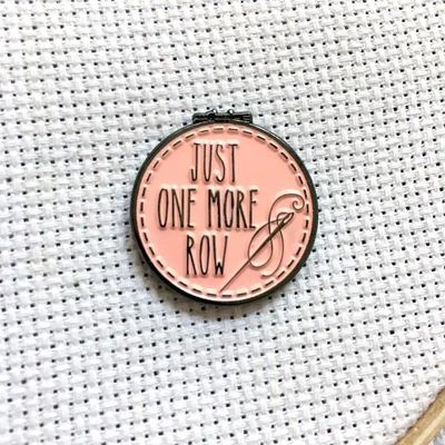just one more row / pink needle minder