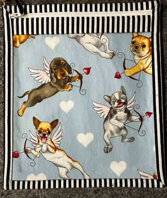 Puppy Cupid Angels - Vinyl project bag