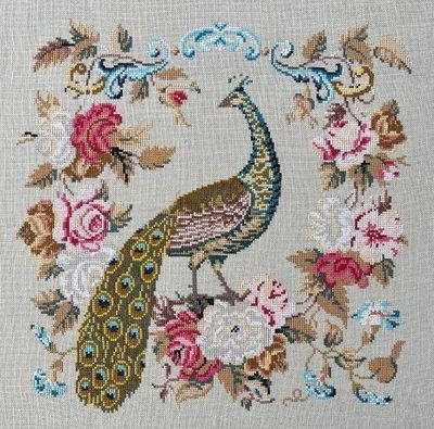 Dans Son Jardin de Roses Cross Stitch Pattern
