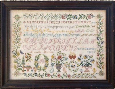 Mariette Riviere 1857 Cross Stitch Pattern