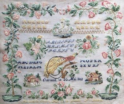 Antoinette Curera 1862 Cross Stitch Pattern
