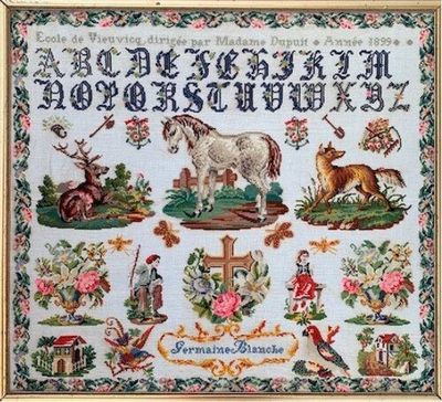 Germaine Blanche 1899 Cross Stitch Pattern
