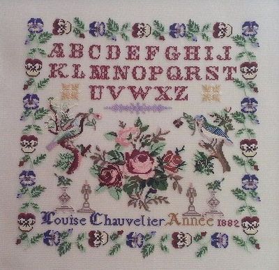 Louise Chauvelier 1882 Cross Stitch Pattern