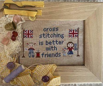 Cross stitching is better with friends