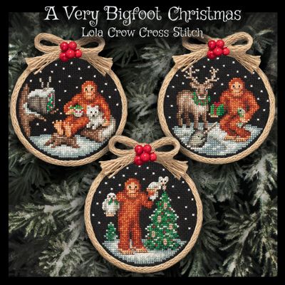 A very Bigfoot Christmas - PREORDER - needlework market26
