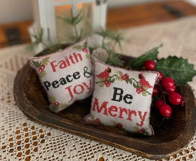 Merry &amp; Faith Pillows -PREORDER -needlework market26
