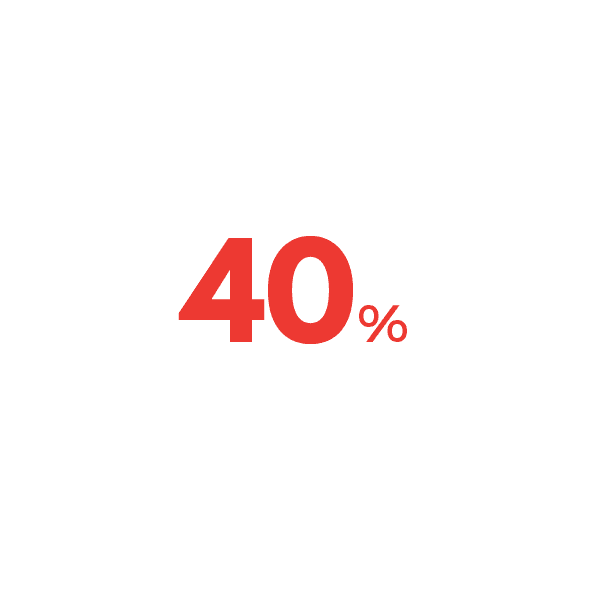 40%