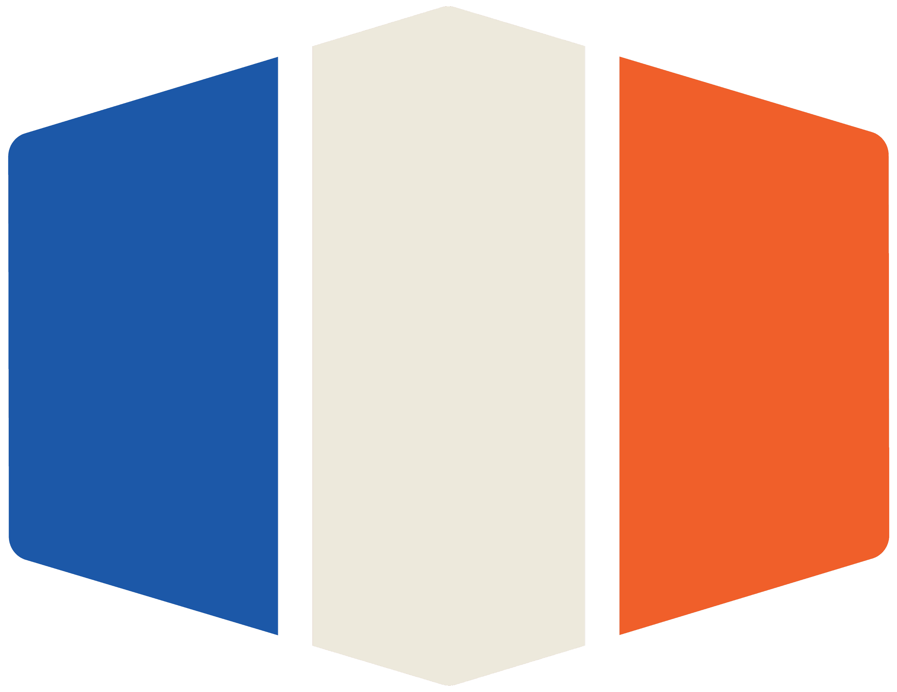Ultra Built's blue, tan and burnt orange icon.