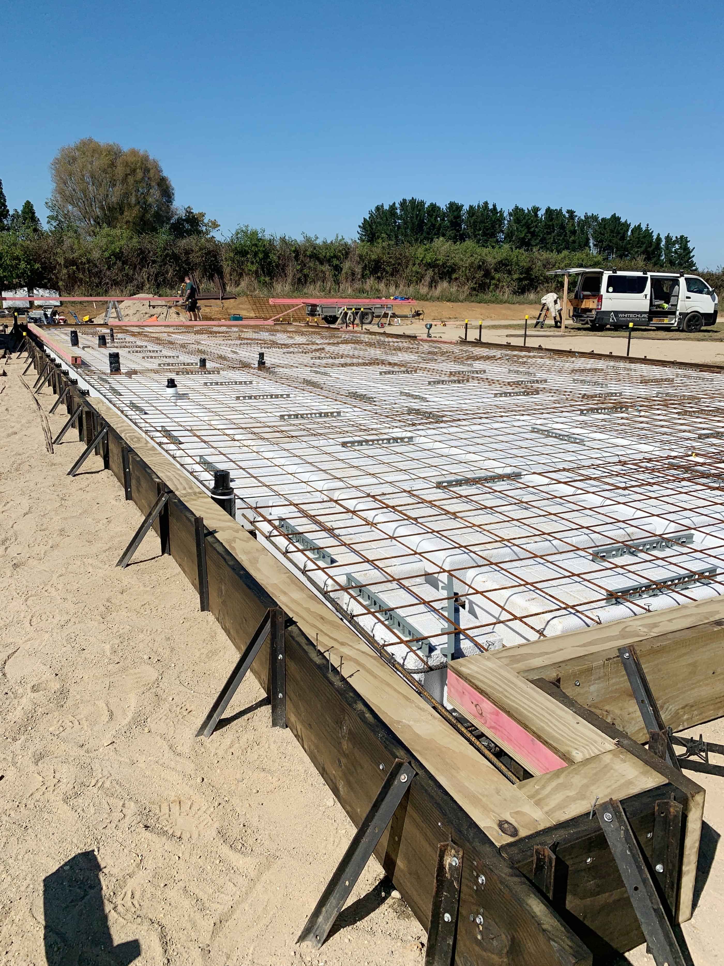 Shed foundation being prepared by Ultra Built Sheds team. Te Awamutu, Waikato.