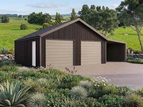 Image of timber cladded shed house by Ultra Built Sheds, Waikato.