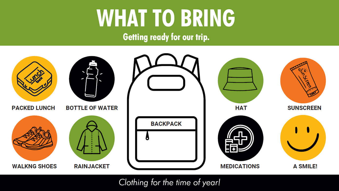 What to bring infographic
