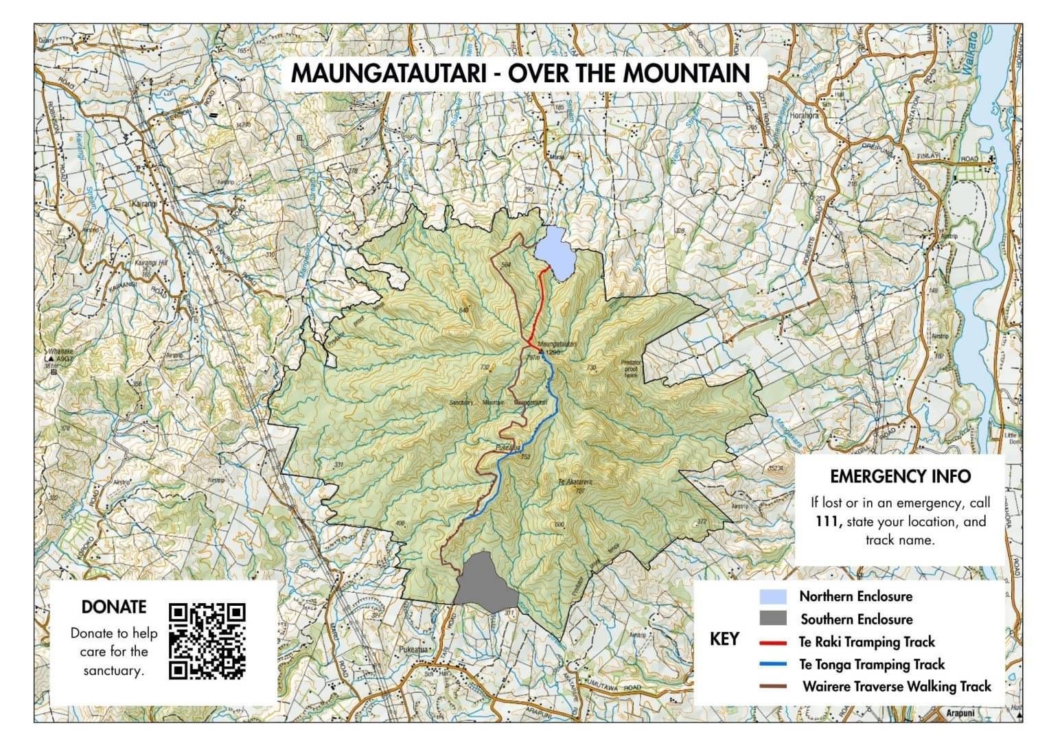 Over the Mountain Map with Shuttle Service