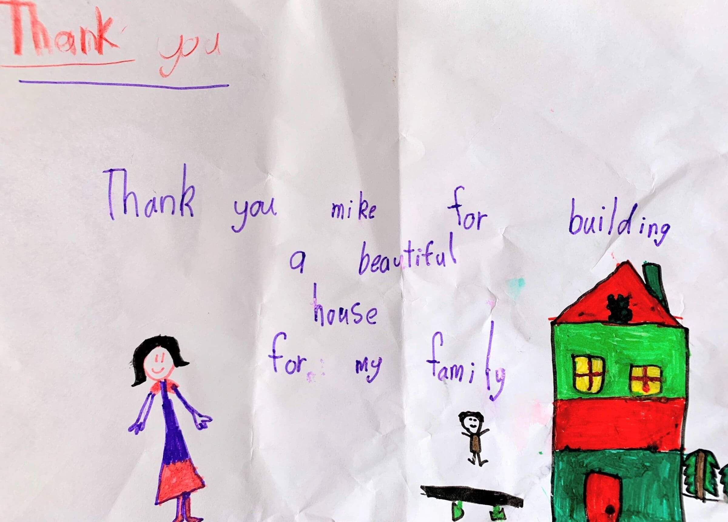 Feedback from a child for building a home