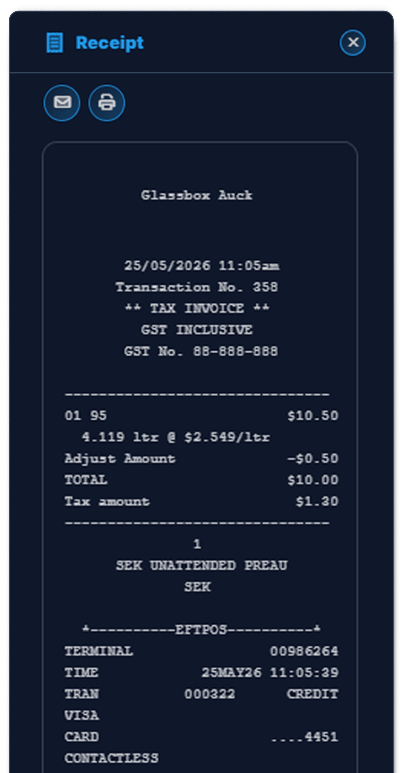 Glassbox Digital Receipt