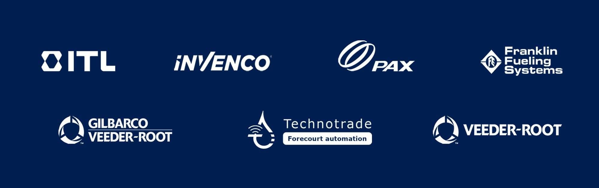 Logo showcase of the hardware that integrates with the Glassbox software