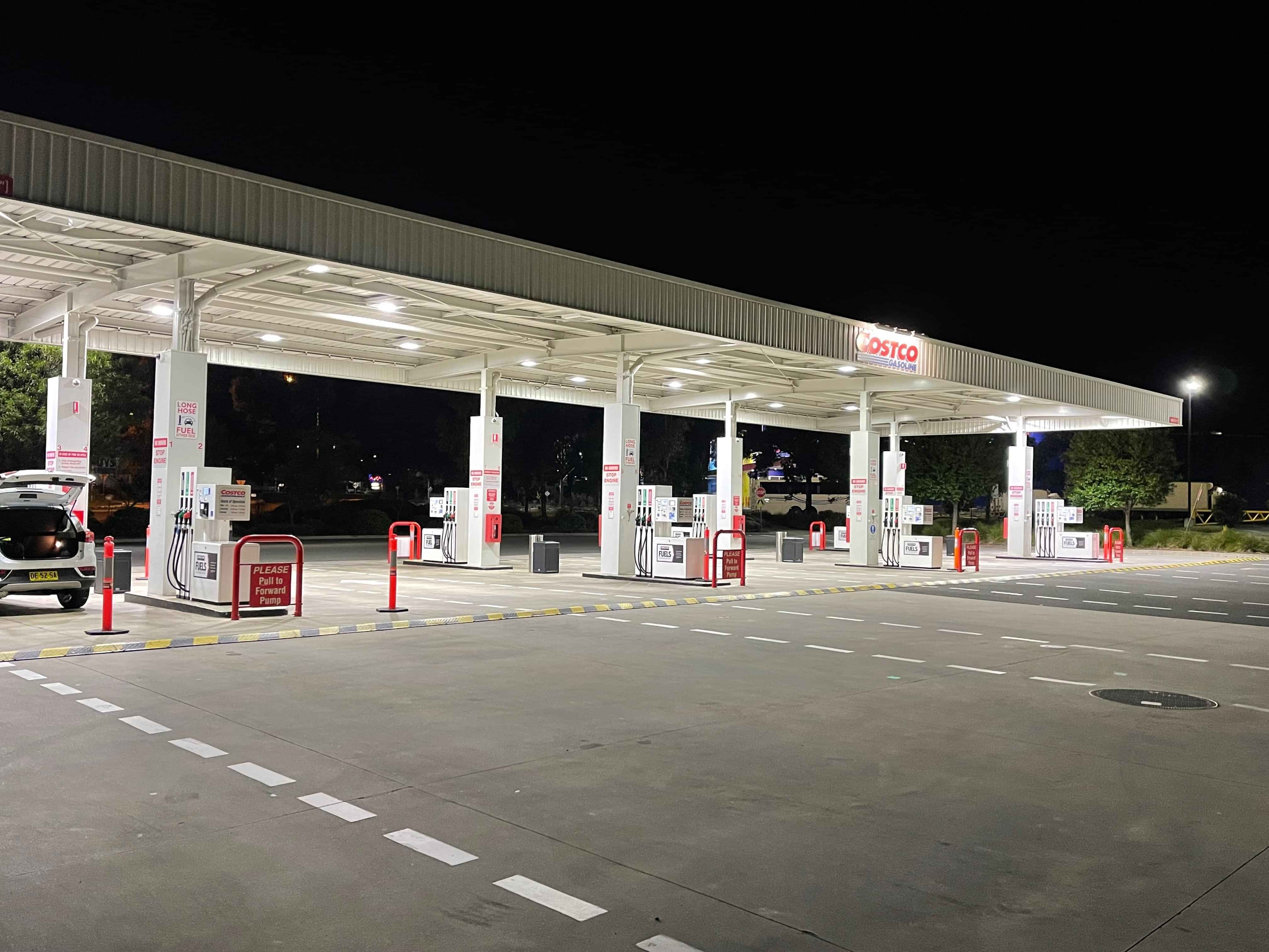 Costco fuel station forecourt using Glassbox fuel network software