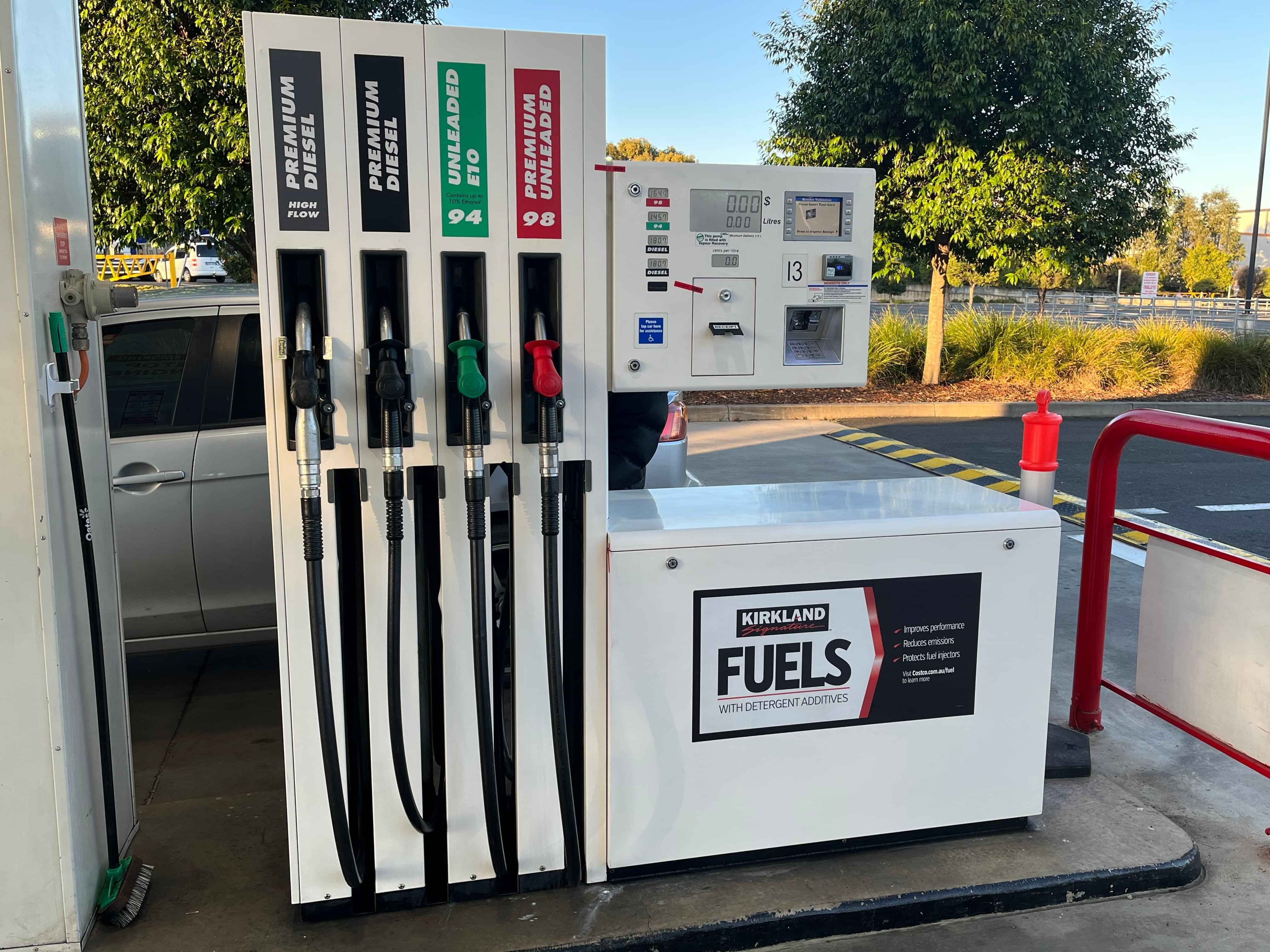 Fuel dispenser showing payment terminal