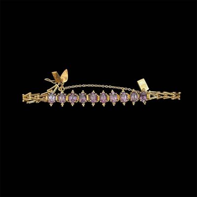 A8289 - Synthetic Sapphire Bracelet 9ct