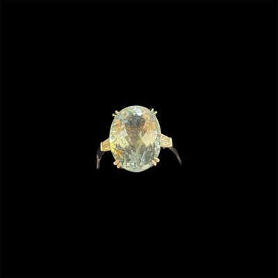 CT128886C - 14 ct WG Aquamarine 4 Diamond Ring