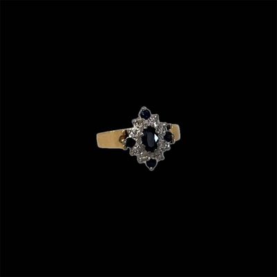 T0056 - Sapphire and Diamond - Marquise Shape Setting