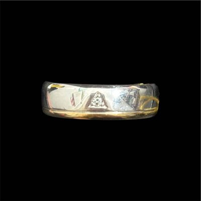 A7829 - Diamond Wedding Ring 9ct W &amp; Y gold